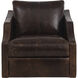Orwell Chocolate Leather Swivel Lounge Chair